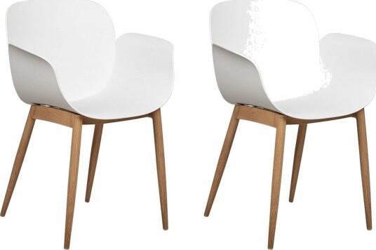 Matsalsstol Beliani Abilene set om 2 White -