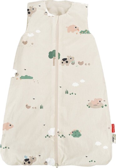 Done by Deer Sleepy Bag Tog 2.5 Tiny Farm Sand 70 Cm - Cream - 70X 44.5X 2.5CM Done by Deer Sleepy Bag Tog 2.5 Tiny Farm Sand 70 Cm - Cream - 70X 44.5X 2.5CM