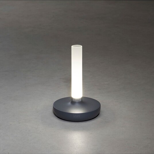 Konstsmide Bordlampe Biarritz USB Grå Oppladbare lamper
