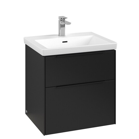 Villeroy & Boch  Subway 3.0 Servantskap m/2 skuffer 572x576x478 mm Vulkansort Matt