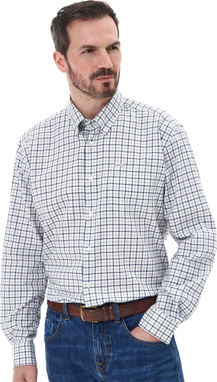 Barbour Men's Preston Regular Shirt Olive/Forest Mist L