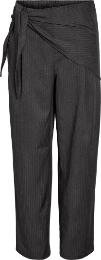 NOISY MAY Nmpine Mw Pinstripe Scarf Pant Tnt/20   Grey   M