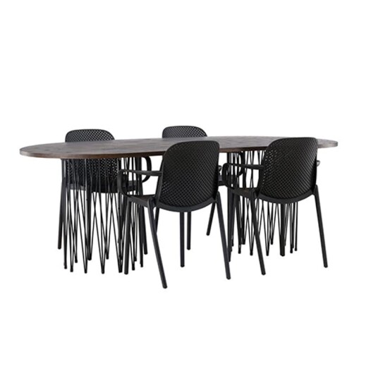 Furniture/Fashion Spisegruppe furniture/fashion Stone med 4 Baltimore Stoler GR23035
