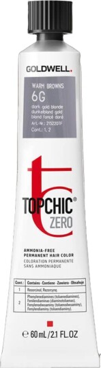Goldwell Topchic Zero Permanent Hair Color Tube 6G Dark Gold Blonde 60 ml