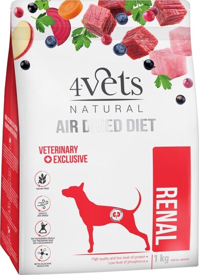 4Vets Tørrfôr Natural Renal Tørrfôr Til Hund 1 kg 4Vets Tørrfôr Natural Renal Tørrfôr Til Hund 1 kg