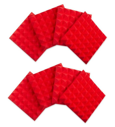 Gator Frameworks Gfw-Acpnl1212pred-8pk 8 Pack Of Red 12x12" Acoustic Panel