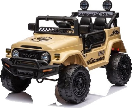 Lgg Toyota FJ Cruiser Khaki, 4x12V, EVA-dekk og skinnsete Lgg Toyota FJ Cruiser Khaki, 4x12V, EVA-dekk og skinnsete