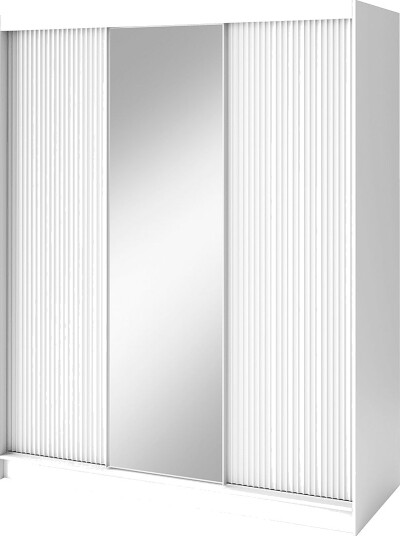 eltapSkyvegarderobe Biancco Iii 180x60x220 med speilHvitGarderobeskap & klesskap