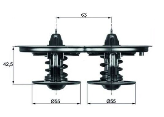 Termostat MAHLE ORIGINAL TX 32 85D Termostat MAHLE ORIGINAL TX 32 85D