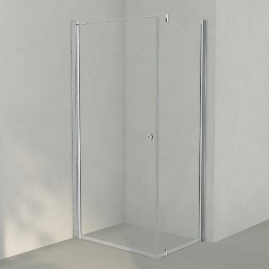 INR Iconic Nordic Rooms Dusjhjørne Linc 13 Original Matt Aluminium / 100x70cm Klart Glass