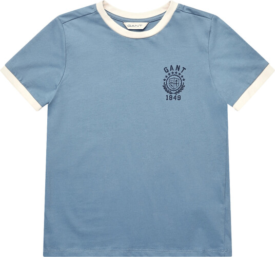 Gant Kids Ringer T Shirt   Blue   164