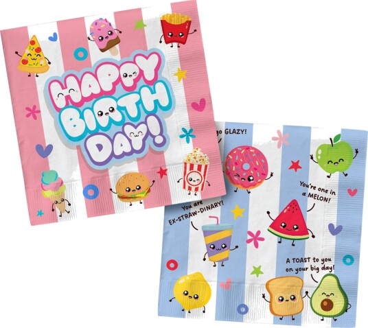Servietter Happy Birthday Kawaii   20 pakning