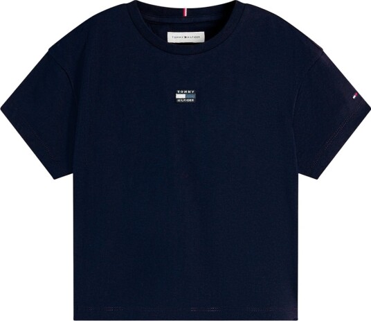 Tommy Hilfiger Tonal Flag Tee S/S Navy 40 Tommy Hilfiger Tonal Flag Tee S/S Navy 40