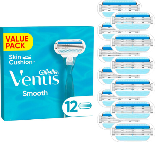 GILLETTE Venus Smooth Barberblad 12 stk.