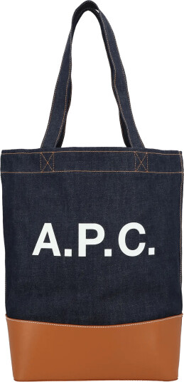 A.P.C. Medium Tote Bag Navy ONE SIZE A.P.C. Medium Tote Bag Navy ONE SIZE