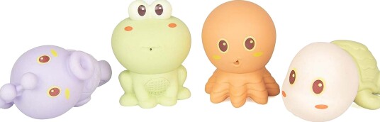 Le Toft Sea Animals Badeleker 4-Pack