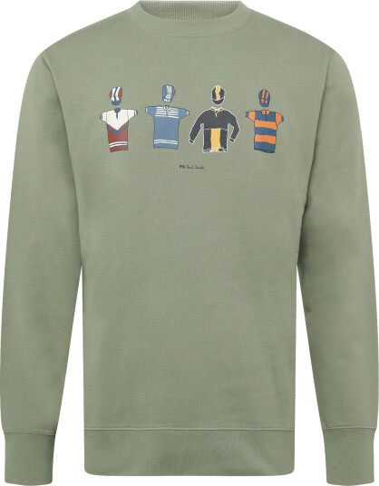 PS Paul Smith Mens Reg Fit Sweatshirt Cycle Jerseys   Khaki green   S