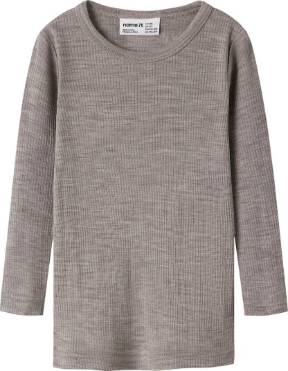 Name It Nmnwax Ull Rib Langermet Top Grå 98 Name It Nmnwax Ull Rib Langermet Top Grå 98