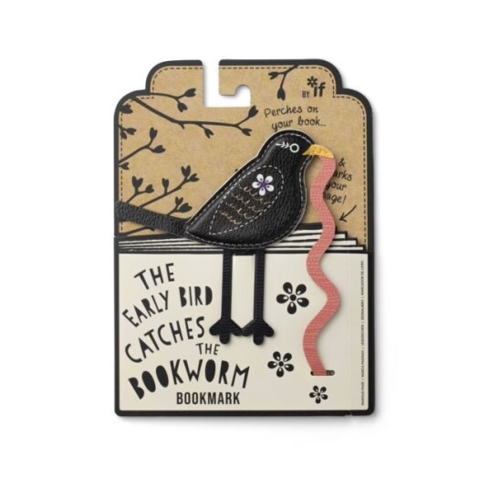 Early Bird Catches the Bookworm Bookmark   Blackbird