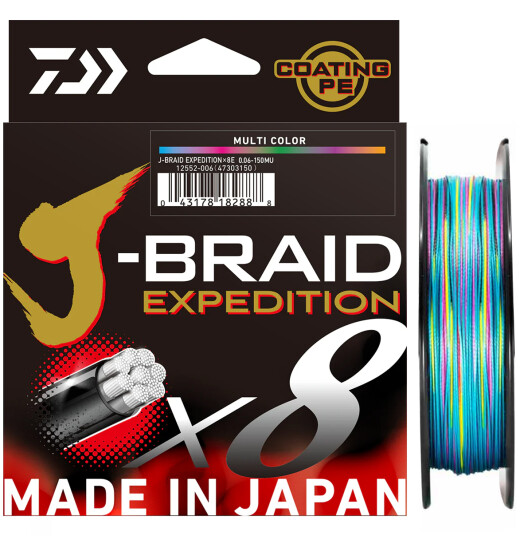 Daiwa J Braid Expedition 500m Multicolor Daiwa J Braid Expedition 500m Multicolor