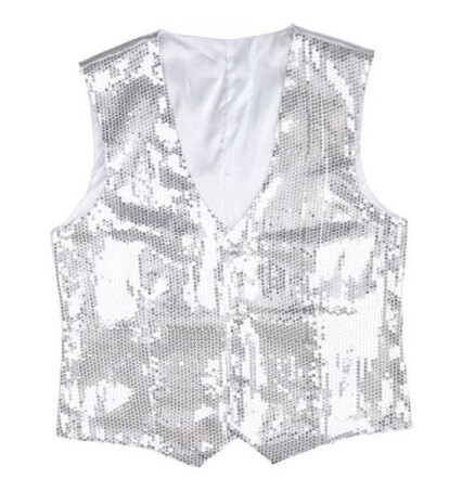 Sølv Pailletvest