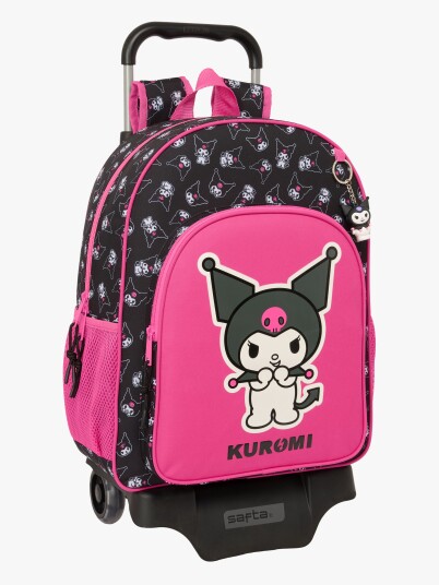 Hello Kitty Kuromi Trolley Trillekoffert 21L, Rosa/svart Hello Kitty Kuromi Trolley Trillekoffert 21L, Rosa/svart