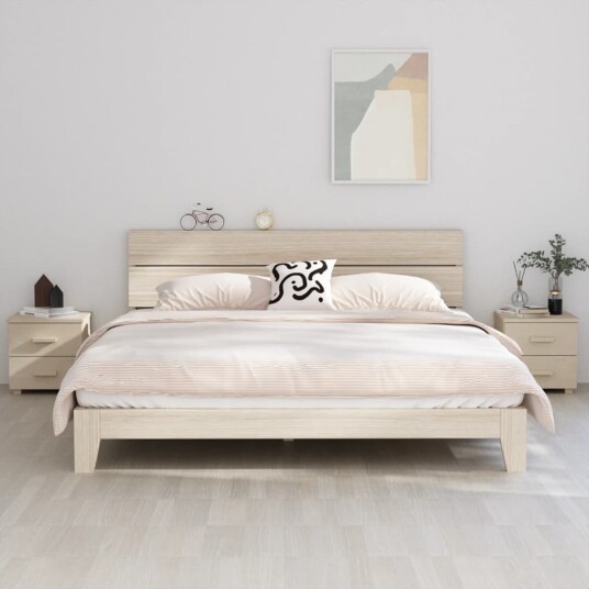 vidaXL Nattbord HAMAR 2 stk honningbrun 40x35x44,5 cm heltre
