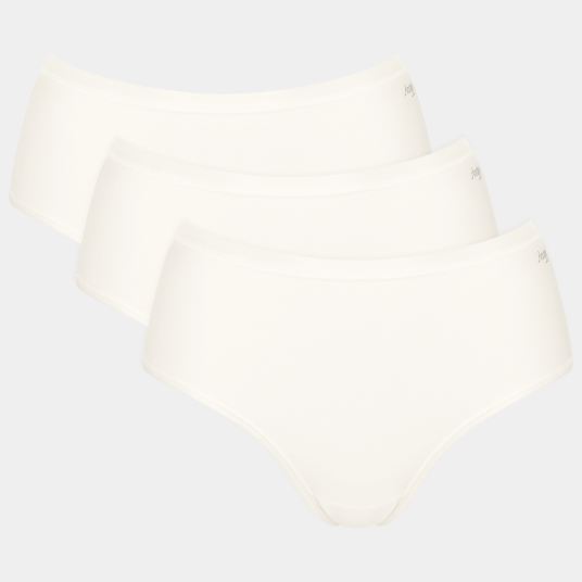 Sloggi Truser 3P GO Daily Cotton Midi Briefs Benhvit bomull Small Dame