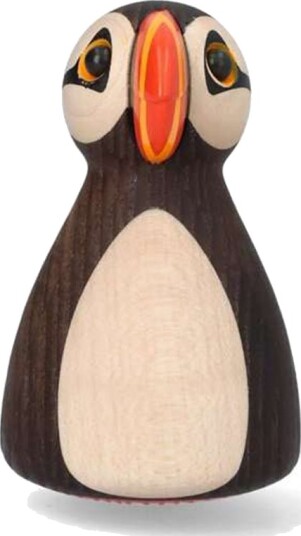 Spring Copenhagen Puffy Puffin trefigur 9 cm ask