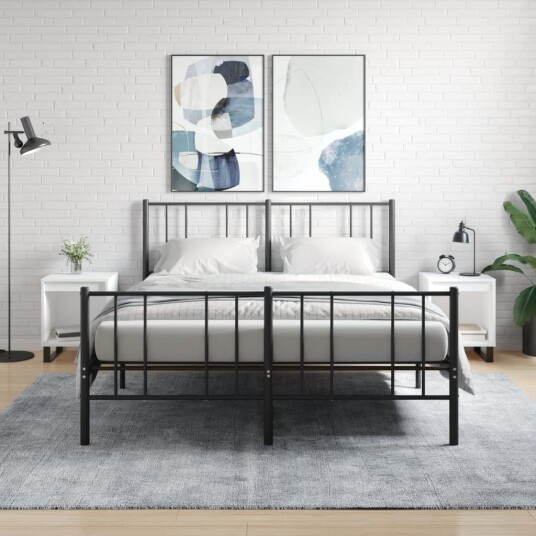 Nattbord 2 stk hvit 40x35x50 cm konstruert tre 8721012111165