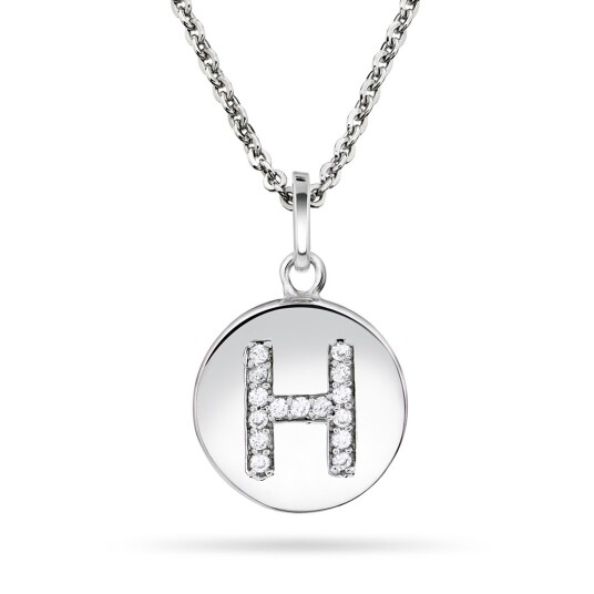 Pan Jewelry, Anheng i sølv med zirkonia bokstav H Pan Jewelry, Anheng i sølv med zirkonia bokstav H