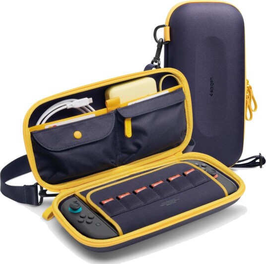 Spigen Nano Pop Pro Etui Nintendo Switch 2 Marineblå/Gul