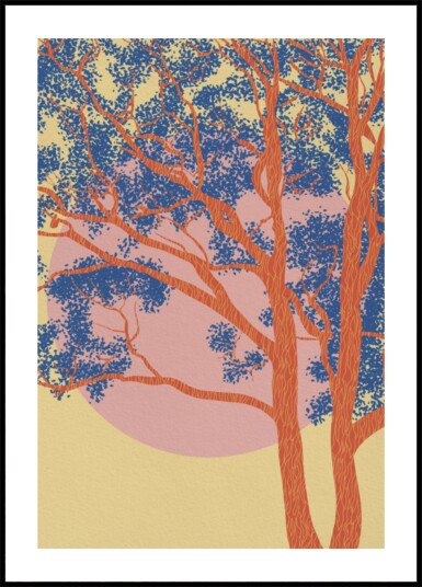 Colorful Forest Sunset Plakat / 50x70 Colorful Forest Sunset Plakat / 50x70