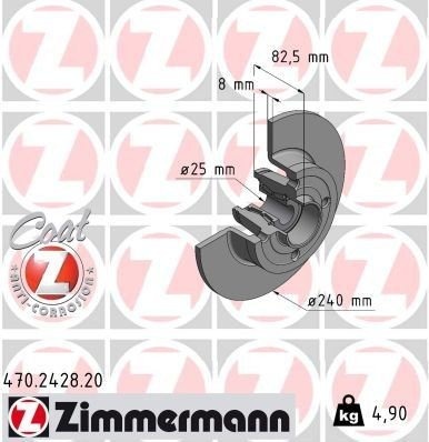 ZIMMERMANN 470.2428.20 Bremseskive