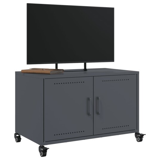 TV-benk antrasitt 68x39x43,5 cm kaldvalset stål TV-benk antrasitt 68x39x43,5 cm kaldvalset stål