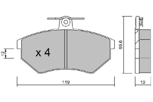 Bremseklosser AISIN BPVW-1003