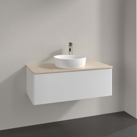 Villeroy & Boch  Antao Servantskap med 1 skuff 100x50x36 cm m/lys Hvit Blank/Crème