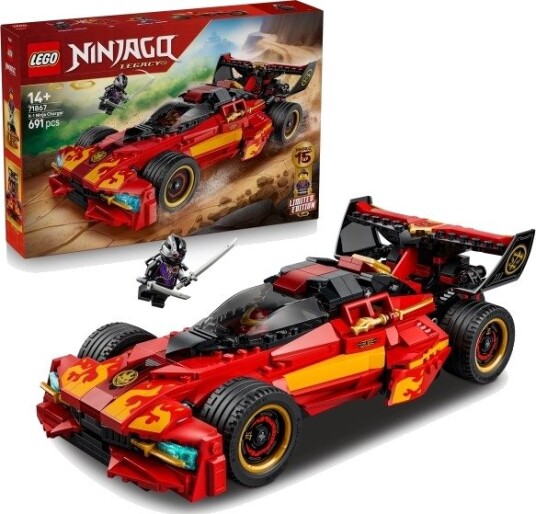 Lego Ninjago X-1 Ninja Charger Byggesett 71867 691 Stk. 15-Årsjubileum Lego Ninjago X-1 Ninja Charger Byggesett 71867 691 Stk. 15-Årsjubileum