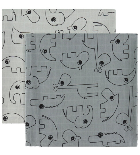 Done by Deer ™ Puck Cloth 2-Pack Kontur Grå Done by Deer ™ Puck Cloth 2-Pack Kontur Grå