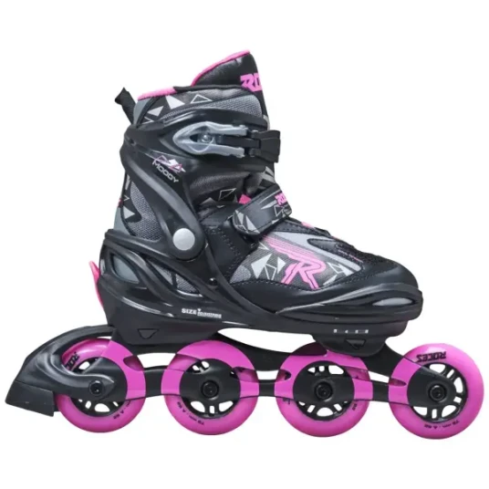 Rulleskøyter Roces Moody Girl Tif, Sort-Grå-Rosa, Størrelse 36-40