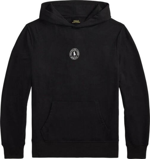Polo Ralph Lauren Logo French Terry Sleep Hoodie Black L