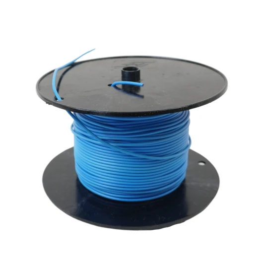 Blå 1x1mm² enleder strømkabel 100 meter ledning på plastrull Blå 1x1mm² enleder strømkabel 100 meter ledning på plastrull