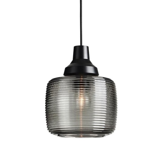 Design by Us New Wave Stripe Taklampe Røykfarget Design by Us New Wave Stripe Taklampe Røykfarget