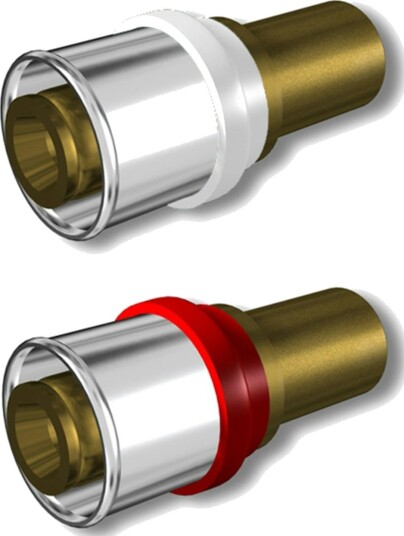 LK Systems Trykkobling Pv Rett 25xcu28mm Messing/Rød