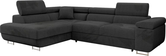 Gabina Sofa med Sjeselong 3 seter Svart Gabina Sofa med Sjeselong 3 seter Svart