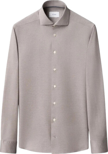 Eton Herre Skjorter Brun M,
