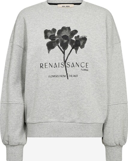 MOS MOSH Collegegenser MMCandela O LS Sweatshirt Grå MOS MOSH Collegegenser MMCandela O LS Sweatshirt Grå