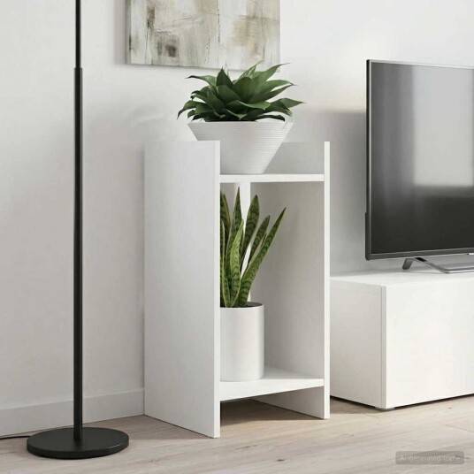 vidaXL Planteholder 2 stk. Hvit 30 x 30 x 60 cm Konstruert tre