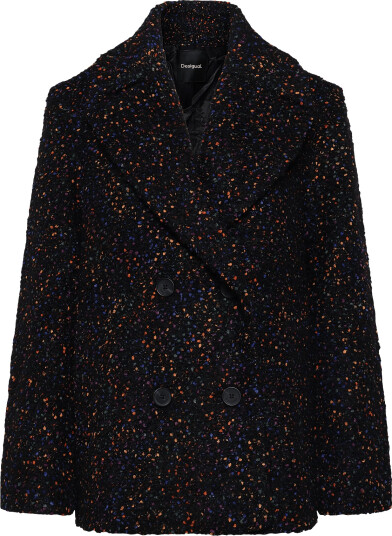 Desigual Coat Bottone Black XS Desigual Coat Bottone Black XS