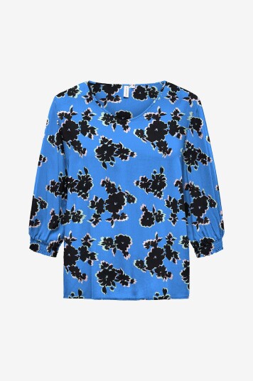 Only Carmakoma Bluse carNova Life 3/4 Smock Top Blå
